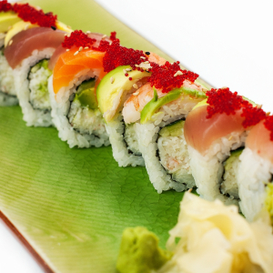 52. Las Vegas Style Rainbow Roll (8 pcs)